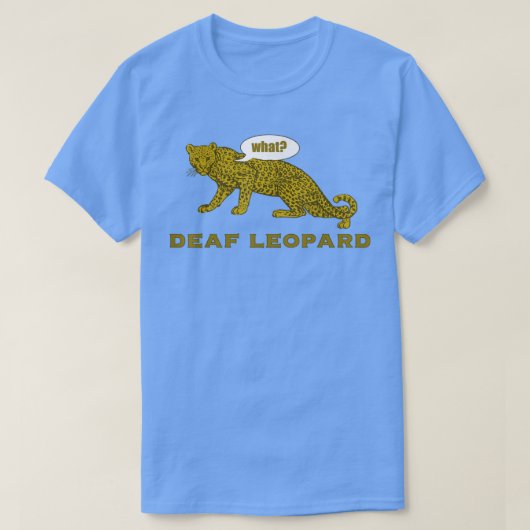 Music Funny Band Pun Shirt Deaf Leopard Joke Rock (Design voorkant)