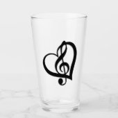 Music G Heart Glas (Voorkant)