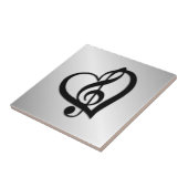 Music G Heart op Silver Tegeltje (Zijkant)