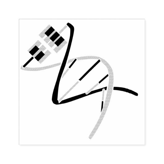 Music Gene Rubberstempel (Afrduk)