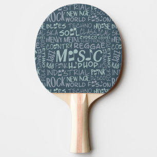 Music Genres Word Collage ping pong paddle Tafeltennisbatje