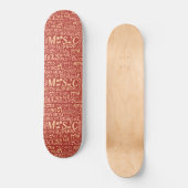 Music Genres Word Collage skateboards (Voorkant)