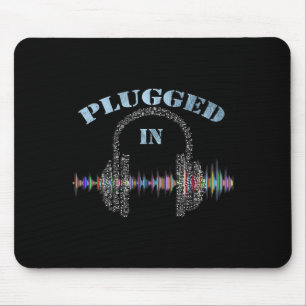Music Gifts Heartbeats Graphic Quote aangesloten o Muismat