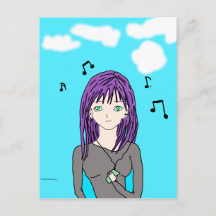 Music Girl Briefkaart