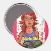 Music Girl Magneet (Voorkant / Achterkant)