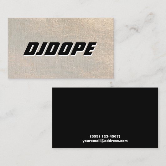 Music Gold DJ Visitekaartje (Voorkant / Achterkant)