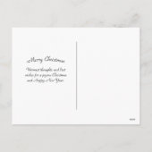 Music Gold White Poinsettia Silent Night Kerstmis Feestdagenkaart (Achterkant)