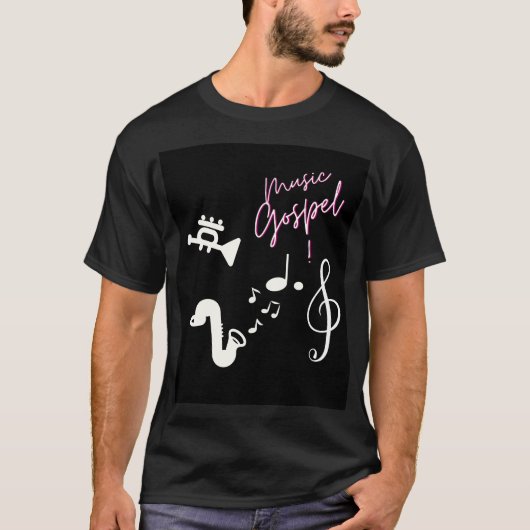 Music gospel  t-shirt (Voorkant)