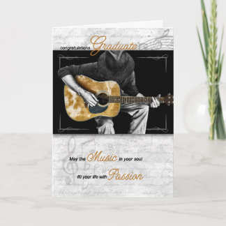 Music Graduate Congratulations Guitarist Kaart