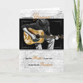 Music Graduate Congratulations Guitarist Kaart