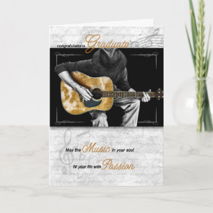 Music Graduate Congratulations Guitarist Kaart