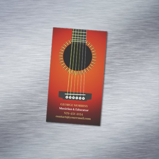 Music Guitar Magnetisch Visitekaartje (Voorbeeld)