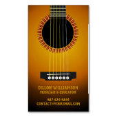 Music Guitar Magnetisch Visitekaartje (Voorkant Verticaal)