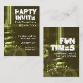 MUSIC GUITAR Party nodigt kaart uit (Voorkant / Achterkant)