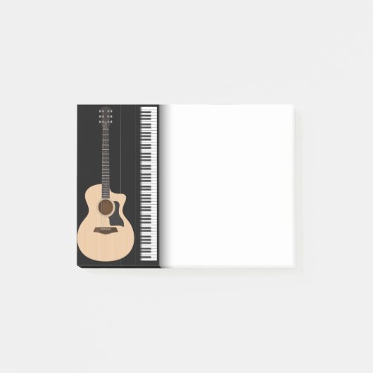Music Guitar Piano Post merkt op Post-it® Notes (Voorkant)