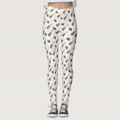 Music Guitar Radio Pattern Aangepaste Leggings (Voorkant)