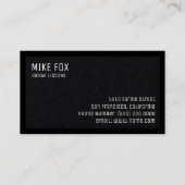 Music Guitar Teacher Black Visitekaartje (Achterkant)