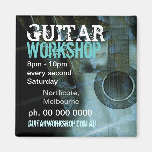 Music Guitar Workshop Promo Magnet (Voorkant)