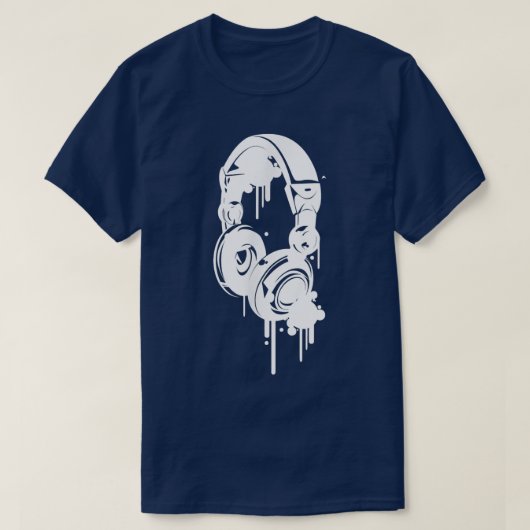 Music Headphones Graffiti  T-shirt (Design voorkant)