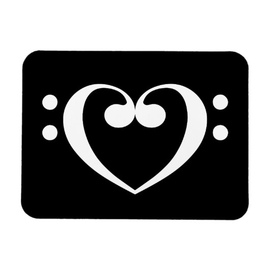 Music Heart Magnet Magneet (Horizontaal)