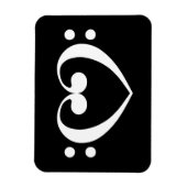 Music Heart Magnet Magneet (Verticaal)