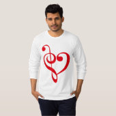 Music Heart Red T-shirt (Voorkant volledig)
