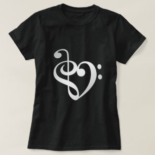 Music Heart Silver in Love hartvorm T-shirt