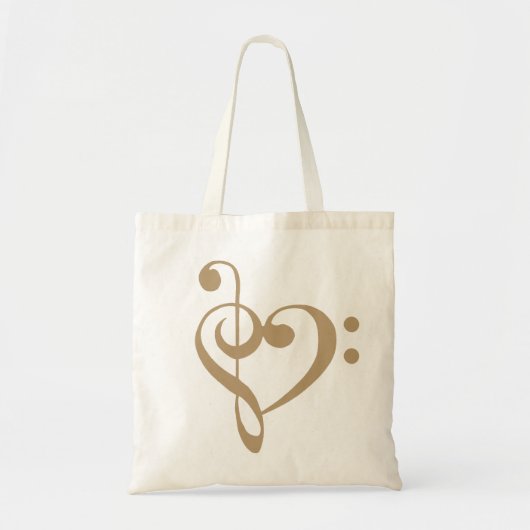 Music Heart Treble Bass Clef Heart - Lark Tote Bag (Voorkant)