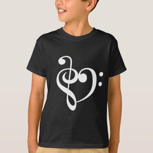 Music Heart White T-shirt (Voorkant)