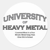 MUSIC-HEAVY METAL RONDE STICKER (Voorkant)