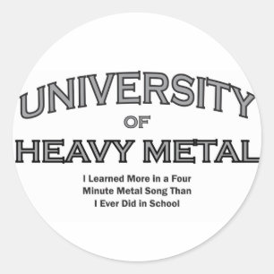 MUSIC-HEAVY METAL RONDE STICKER