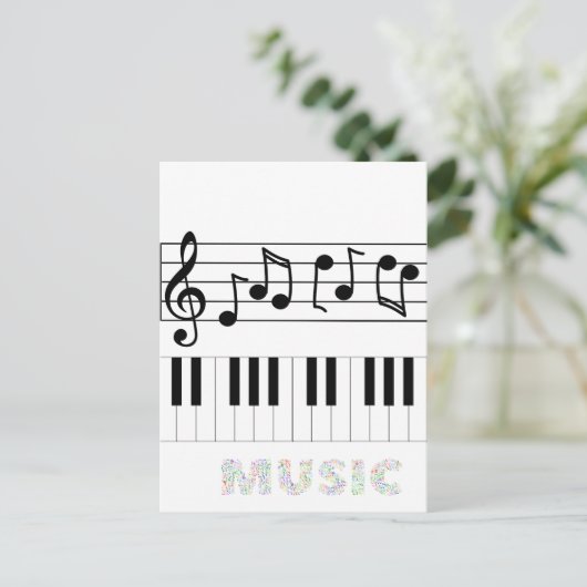 Music Holiday Briefkaart (Staand voorkant)