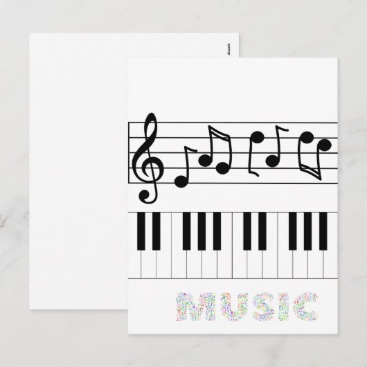 Music Holiday Briefkaart (Voorkant / Achterkant)