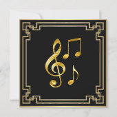 Music icons, gold on black, kaart (Voorkant)