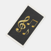 Music icons, gold on black, servet (Hoek)
