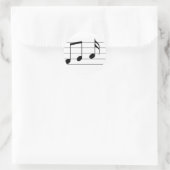 Music illustration. Eighth and sixteenth notes. Ronde Sticker (Tas)