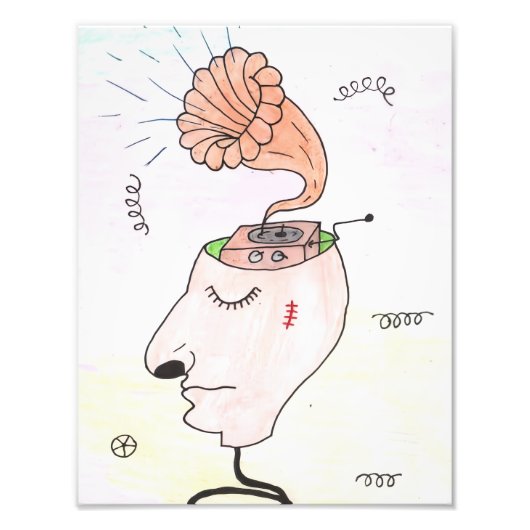 "Music in my head" Postcard Foto Afdruk (Voorkant)