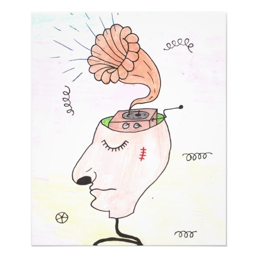 "Music in my head" Postcard Foto Afdruk (Voorkant)