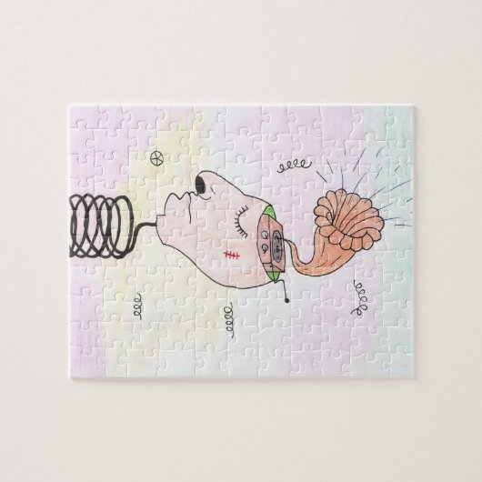 "Music in my head" Postcard Legpuzzel (Horizontaal)