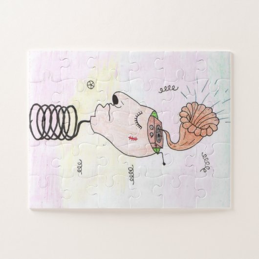 "Music in my head" Postcard Legpuzzel (Horizontaal)