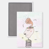 "Music in my head" Postcard Magneet (Voorkant / Achterkant)