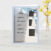 Music-inspiratie Piano Kaart (Gele Bloem)