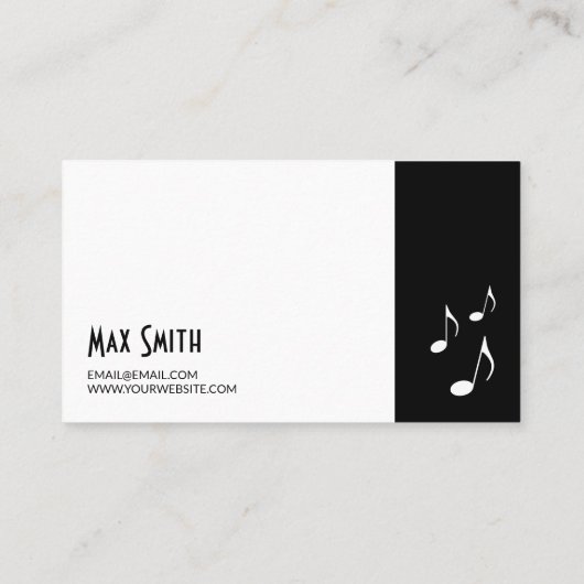 Music Instructor Business Card Visitekaartje (Achterkant)