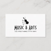 Music Instructor  Business Card Visitekaartje (Voorkant)