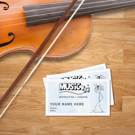 Music Instructor Business Cards Visitekaartje