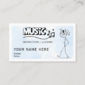 Music Instructor Business Cards Visitekaartje (Voorkant)