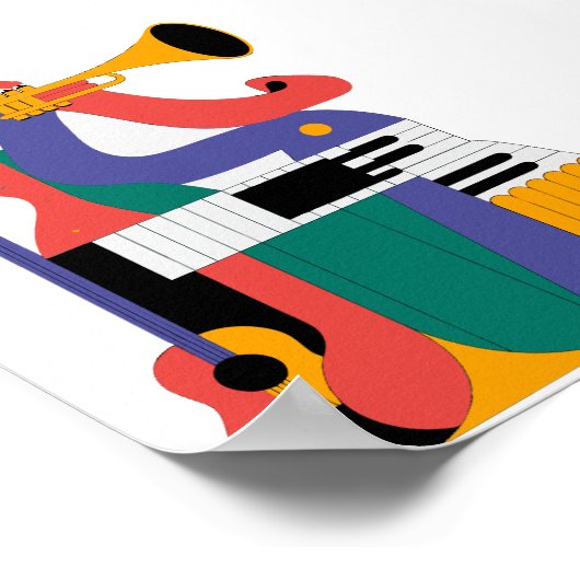 music instruments design poster (Hoek)