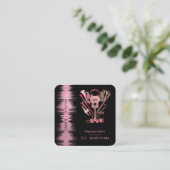 Music Instruments Event Organizer DJ's Roos Gold Vierkante Visitekaartje (Staand voorkant)