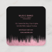 Music Instruments Event Organizer DJ's Roos Gold Vierkante Visitekaartje (Achterkant)