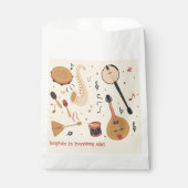 Music instruments kids birthday bedankzakje (Voorkant)